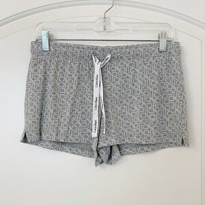 Calvin Klein Pajama Lounge Shorts Gray White CK Logo Small